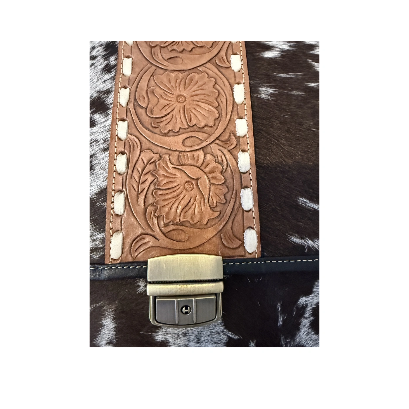 Cowhide Messenger Laptop Bag