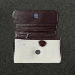 Leather Lovers Cowhide Women Flip Over Hand Wallet