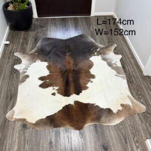Natural Cowhide Rug – Genuine Skin Floor Decor (Unique Pattern)
