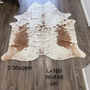 Natural Cowhide Rug – Genuine Skin Floor Decor (Unique Pattern)