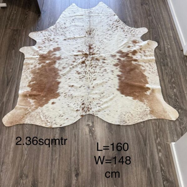 Natural Cowhide Rug – Genuine Skin Floor Decor (Unique Pattern)