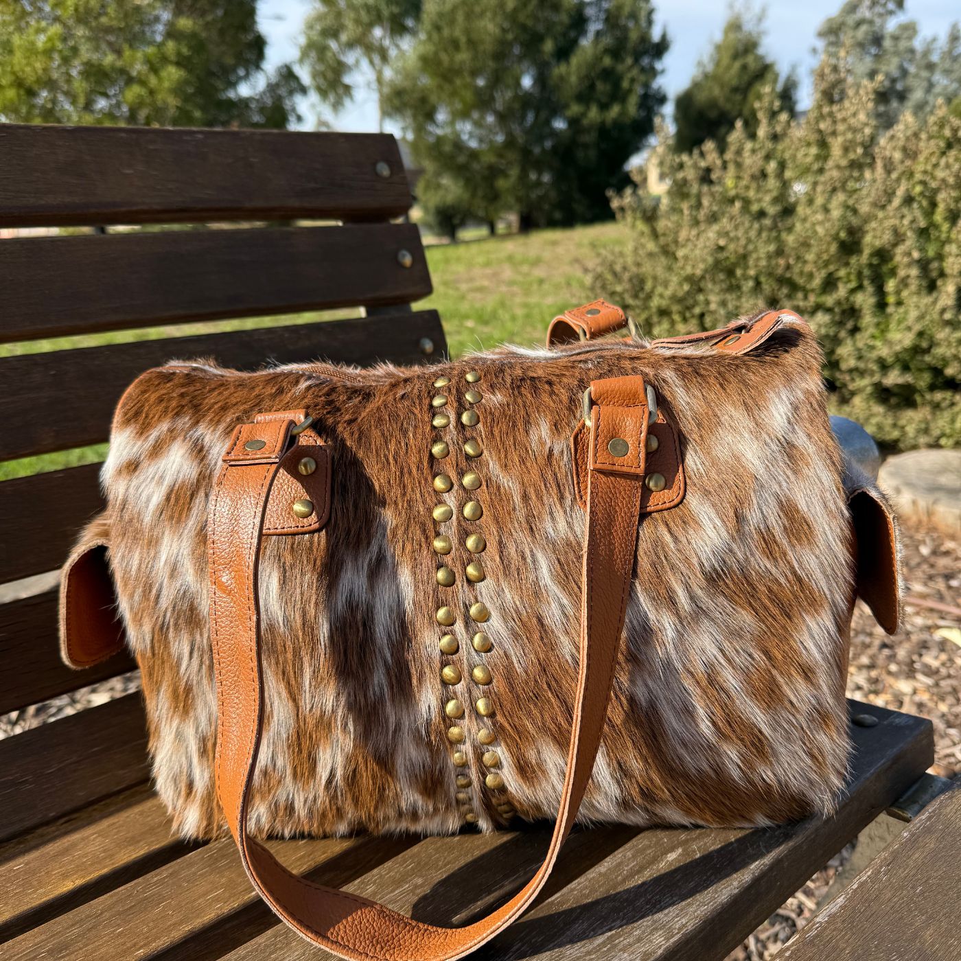 Leather Lovers Cowhide Mini Duffel Bag - Image 2