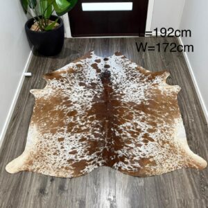 Natural Cowhide Rug – Genuine Skin Floor Decor (Unique Pattern)
