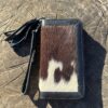 Cowhide women hand wallet without mirror – card slots and snap closure