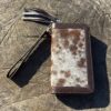 Cowhide women hand wallet without mirror – card slots and snap closure