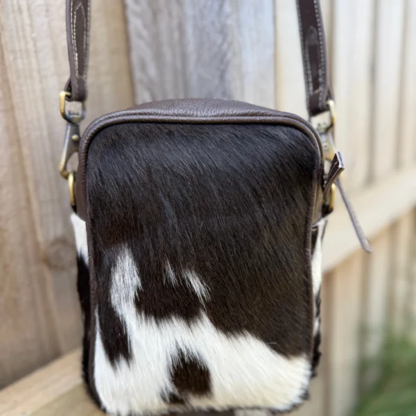 Coach purse shoulder bag made from genuine hair-on cowhide