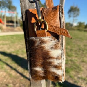 Leather Lovers Cowhide Box Style Cross Body Purse