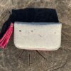 Cowhide women hand wallet with mirror flip design