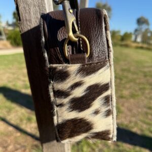 Leather Lovers Cowhide Box Style Cross Body Purse