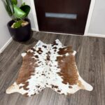 Natural Brown & White Cowhide Rug