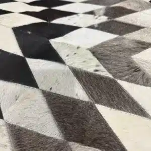 Cowhide Handmade Round Rug – Natural Leather Carpet