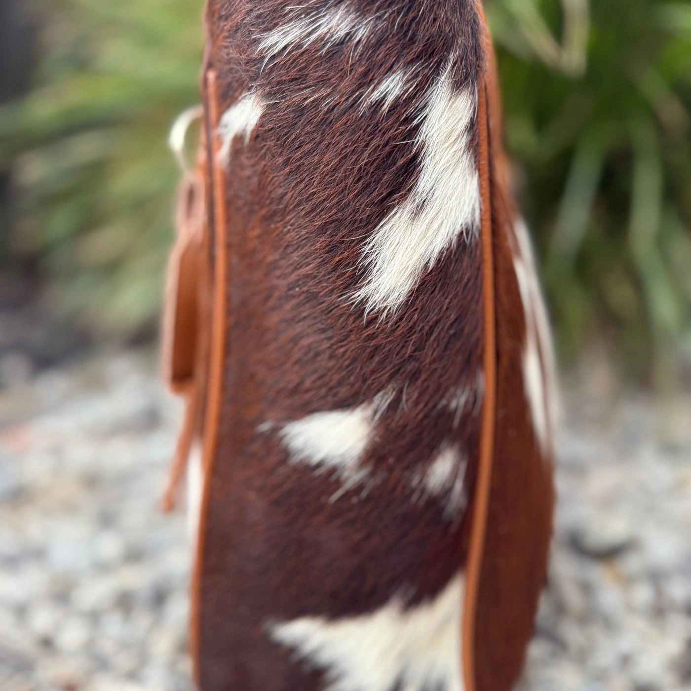 Genuine cowhide leather tote handbag with shoulder straps