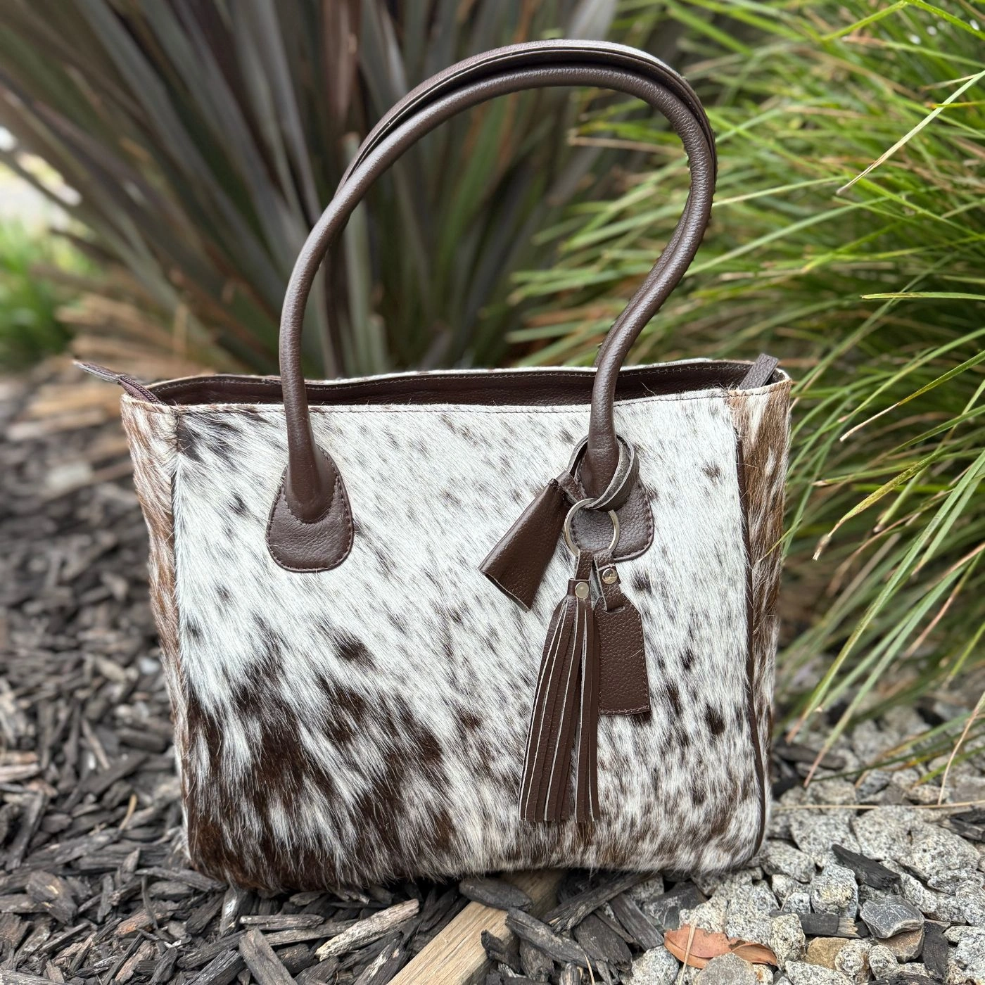 Genuine Cowhide Leather Tote Bag – Stylish Large Handbag for Women