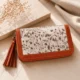 Cowhide Women’s Hand Wallet (Without Mirror) - Brown & White Spackled