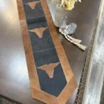 cowhide bull head table runner