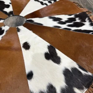 Personalized Cowhide Handmade Christmas Tree Skirt | Water-Resistant Design