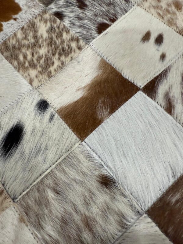 Handmade Cowhide Table Runner – Patchwork Dining Table Decor with Custom Designs - Image 3
