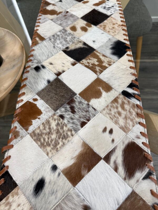 Handmade Cowhide Table Runner for Dining Table Decor