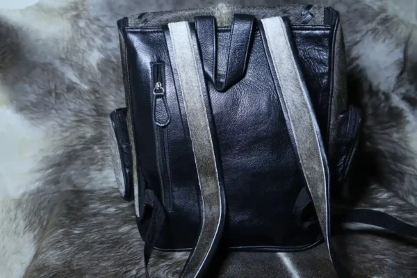 Cowhide nappy bag genuine leather diaper bag with multiple compartments