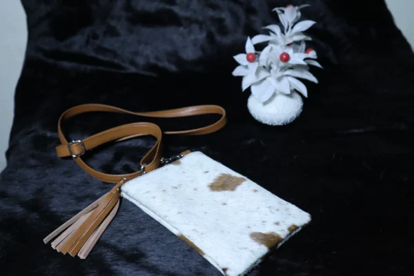 Cowhide Mobile Pouch – Long Crossbody Phone Bag - Image 2