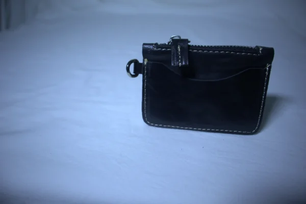 Leather Coin Purse – Compact Zipper Coin Wallet for Men & Women - Image 3