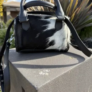 black and white handbag
