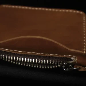 Leather Coin Purse – Compact Zipper Coin Wallet for Men & Women