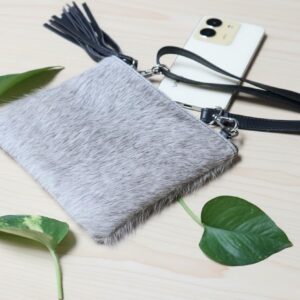 Phone Crossbody Case Cowhide Handmade Mobile Pouch