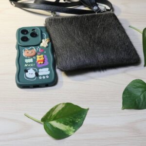 Phone Crossbody Case Cowhide Handmade Mobile Pouch