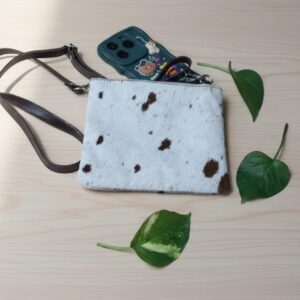 Phone Crossbody Case Cowhide Handmade Mobile Pouch