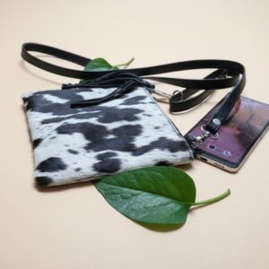 Phone Crossbody Case Cowhide Handmade Mobile Pouch