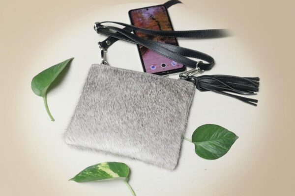 cowhide mobile pouch