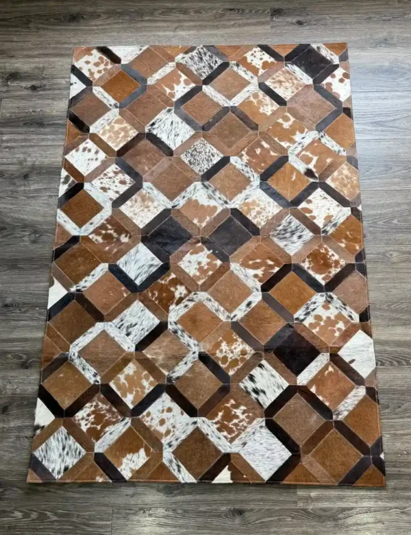 cowhide square rug