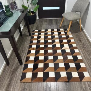 cowhide floor mat rug for home area