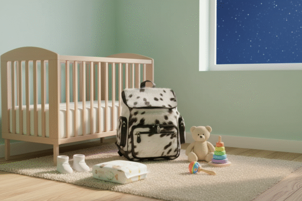 cowhide nappy bag