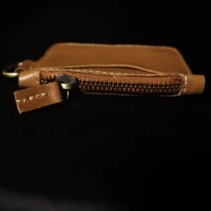 Leather Coin Purse – Compact Zipper Coin Wallet for Men & Women