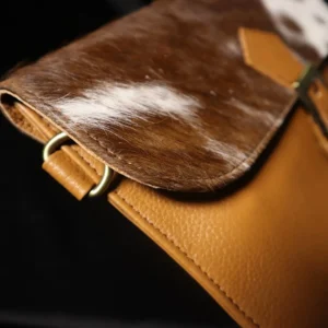 Slim Crossbody Bag Cowhide – Stylish Genuine Leather Bag for Women