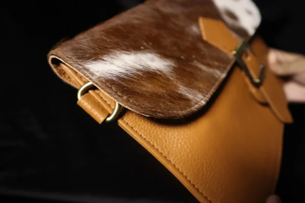 Slim Crossbody Bag Cowhide – Stylish Genuine Leather Bag for Women