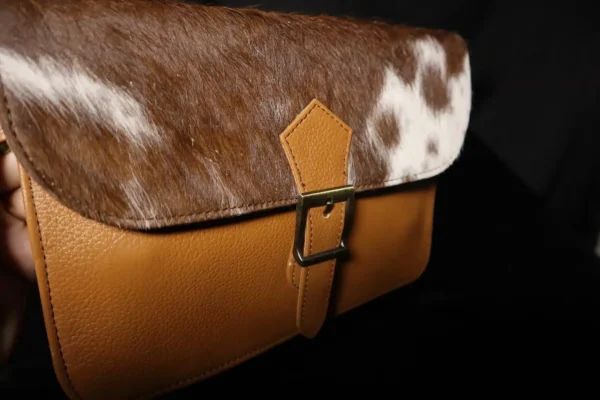 Slim Crossbody Bag Cowhide – Stylish Genuine Leather Bag for Women