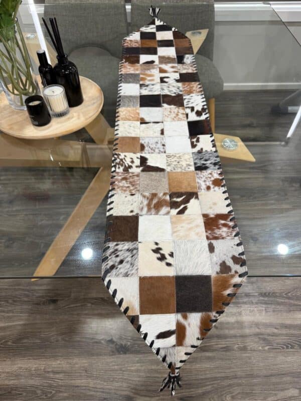 table runner cowhide