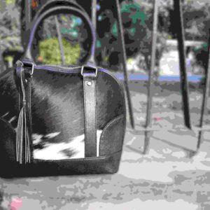 Classic Cowhide Tote Bag - Women Top Handle Handbag
