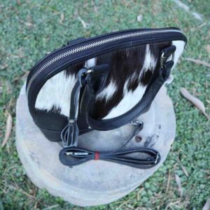 Classic Cowhide Tote Bag - Women Top Handle Handbag
