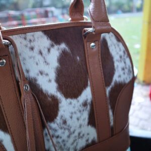Classic Cowhide Tote Bag - Women Top Handle Handbag