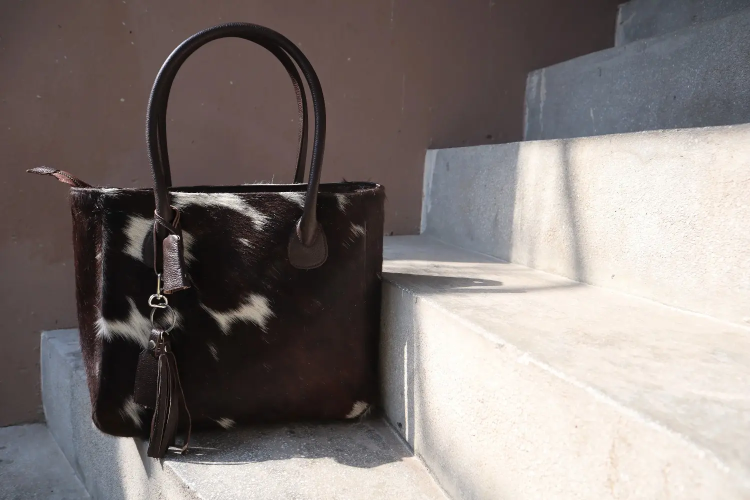 Cowhide Tote handbag