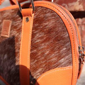 Classic Cowhide Tote Bag - Women Top Handle Handbag & Should Bag