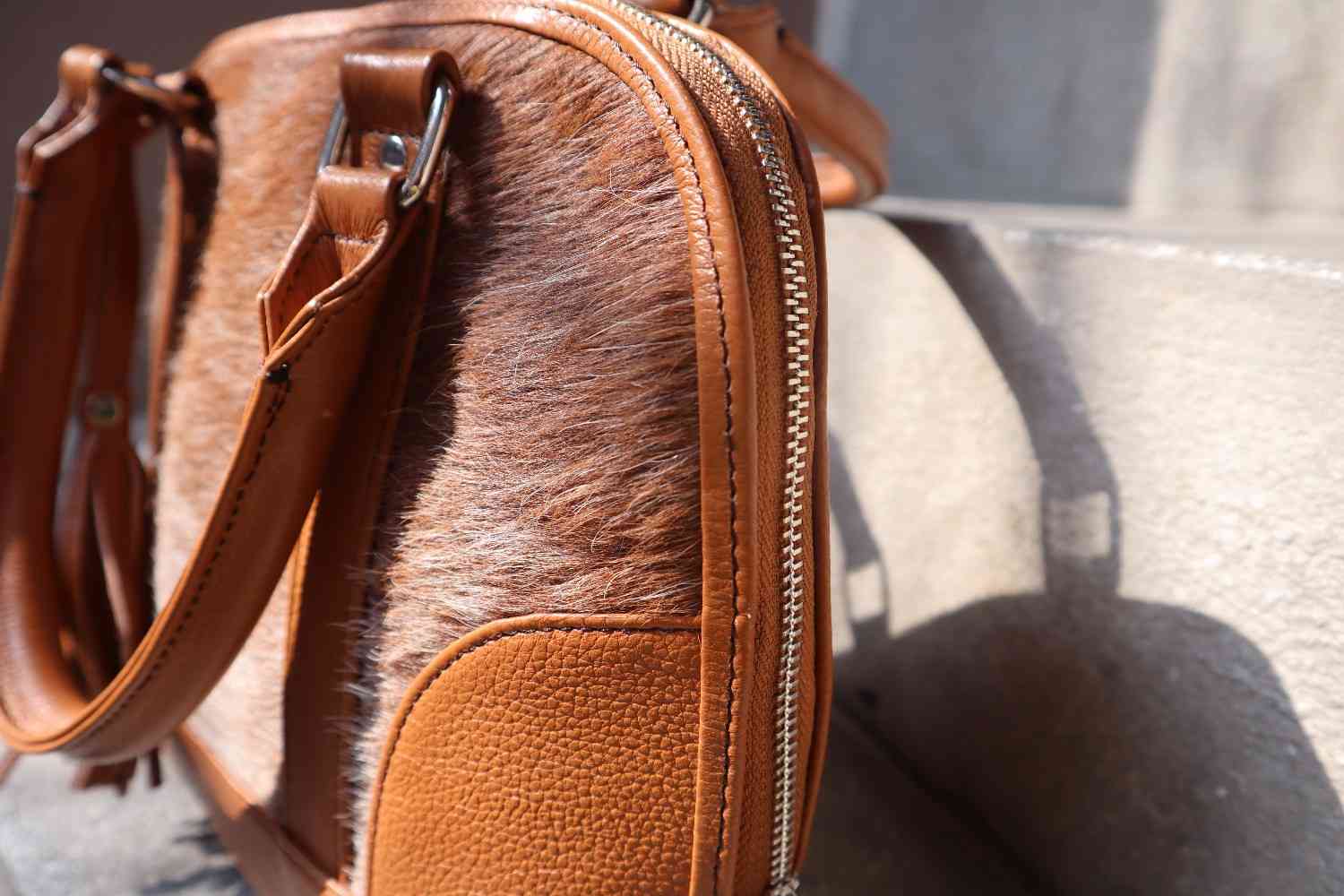 cowhide ladies purse woman tote western