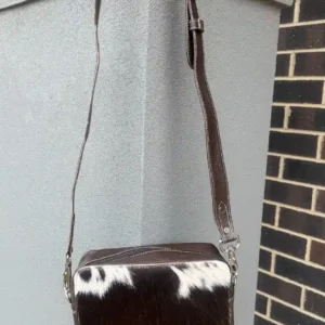 Cowhide Box Purse Crossbody Bag – Structured, Stylish