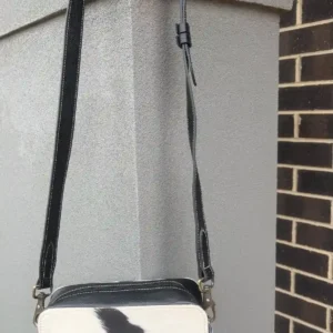 Cowhide Box Purse Crossbody Bag – Structured, Stylish