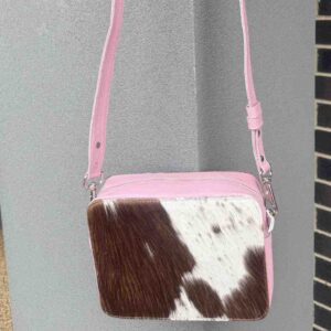 Cowhide Box Purse Crossbody Bag – Structured, Stylish