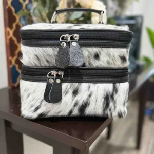 Cowhide Makeup Beauty Box